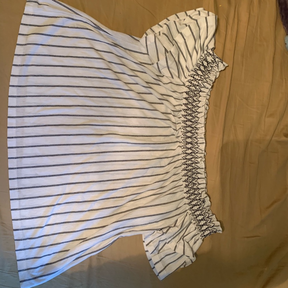 American eagle off the shoulder stripe blouse LRG